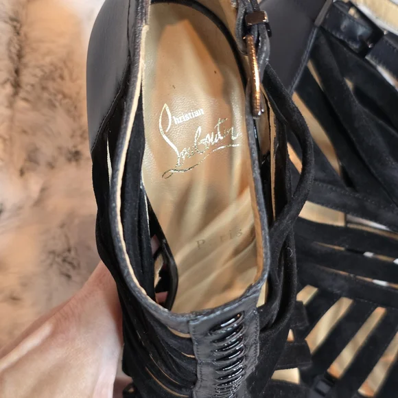 Christian Louboutin Karina Strappy Caged Ankle Booties - Picture 2 of 11